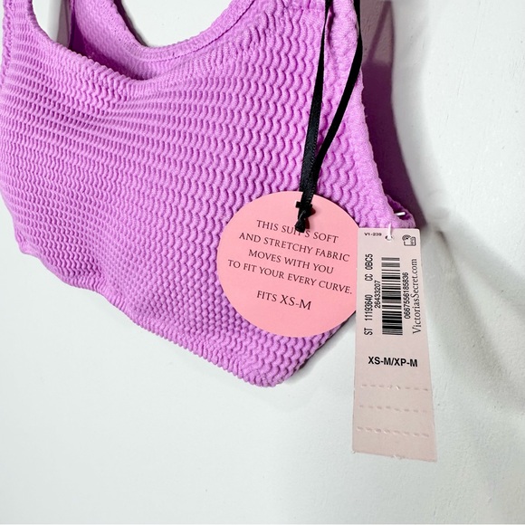 VS Pink Berry Gelato Ribbed Bikini Top - Picture 4 of 9